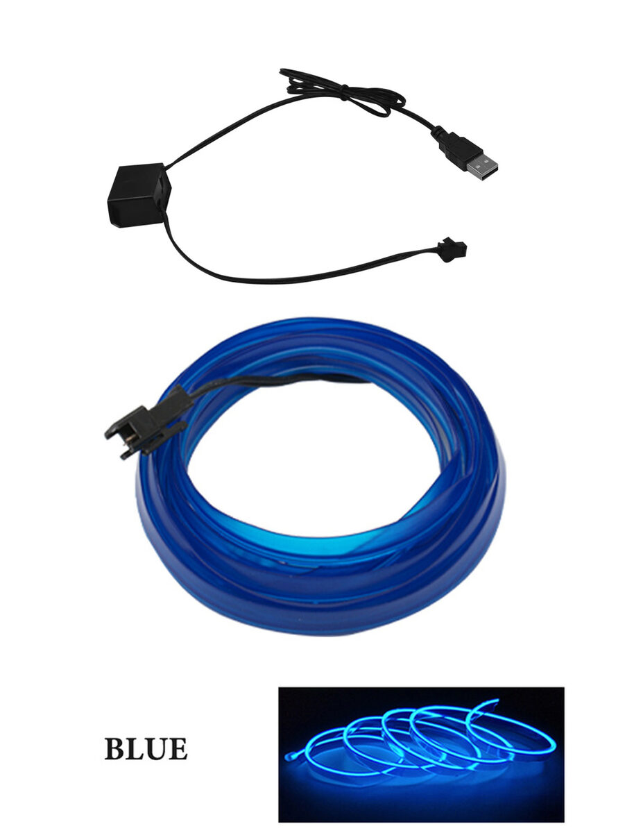 Car Decorations Interior LED Ambient Lights USB LED Panel Dashboard With Atmosphere Flexible Neon Lights With USB Drive