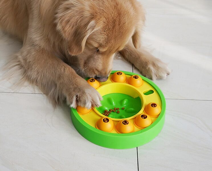 Dog Pets Puzzle Toys Slow Feeder Interactive Increase Puppy IQ Food Dispenser Slowly Eating NonSlip Bowl Pet Dogs Training Game Pet Supplies
