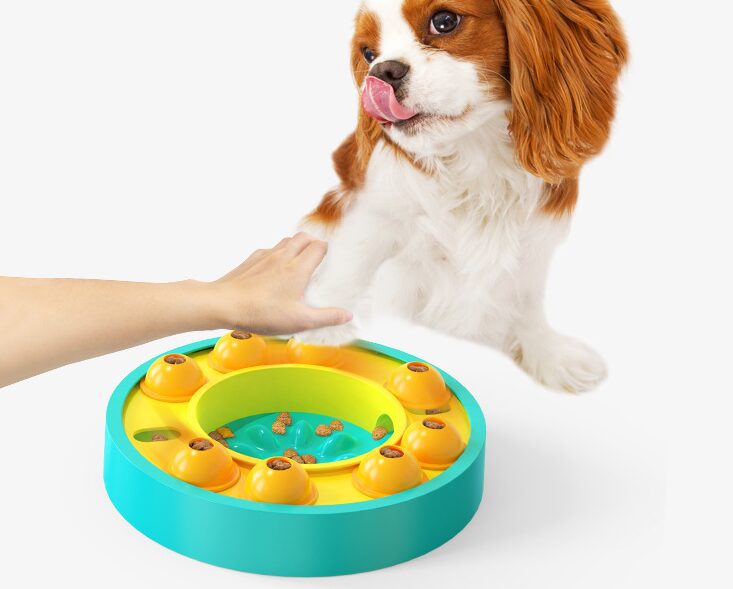 Dog Pets Puzzle Toys Slow Feeder Interactive Increase Puppy IQ Food Dispenser Slowly Eating NonSlip Bowl Pet Dogs Training Game Pet Supplies