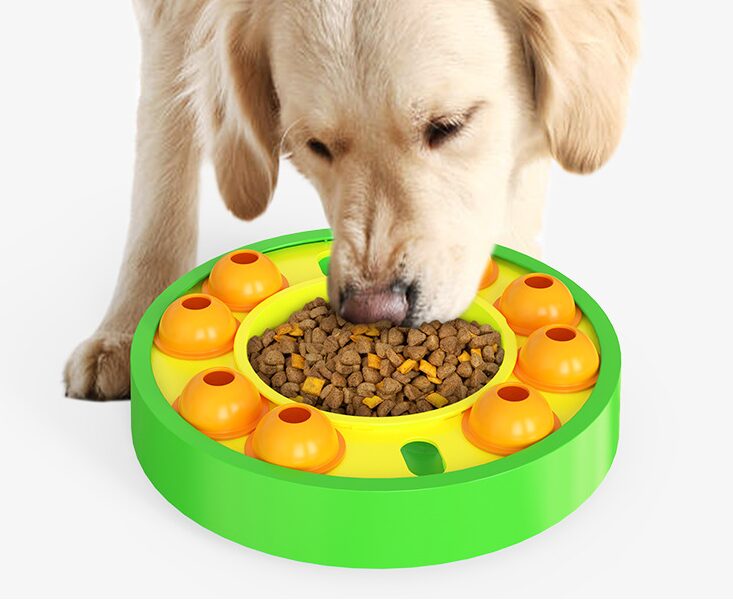Dog Pets Puzzle Toys Slow Feeder Interactive Increase Puppy IQ Food Dispenser Slowly Eating NonSlip Bowl Pet Dogs Training Game Pet Supplies