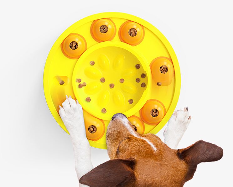 Dog Pets Puzzle Toys Slow Feeder Interactive Increase Puppy IQ Food Dispenser Slowly Eating NonSlip Bowl Pet Dogs Training Game Pet Supplies