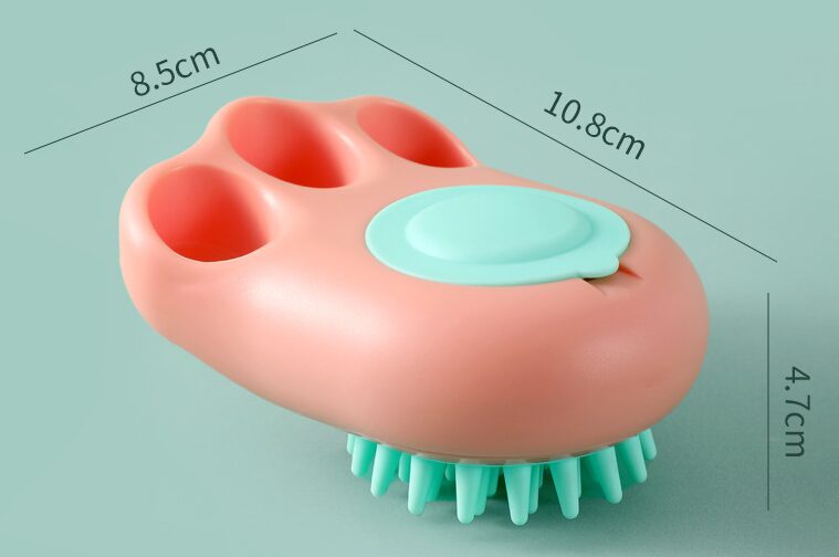 Durable Cat Paw Bath Brush Fine Foaming Labor-saving Cartoon Shape Pet Dog Cat Pet Hair Grooming Brush Reusable Dog Hair Comb Pet Products