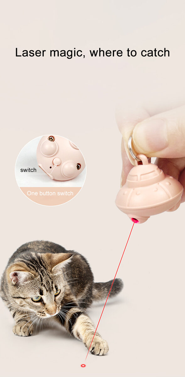 Cat Laser Toy Pointer Cat Collar Automatic Interactive Cat Toy For Kittens Dogs Game USB Charging Electric Training Pet Items