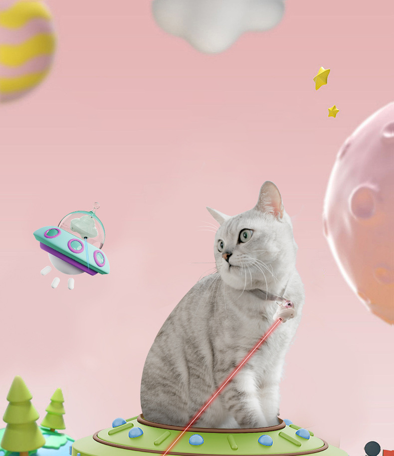 Cat Laser Toy Pointer Cat Collar Automatic Interactive Cat Toy For Kittens Dogs Game USB Charging Electric Training Pet Items