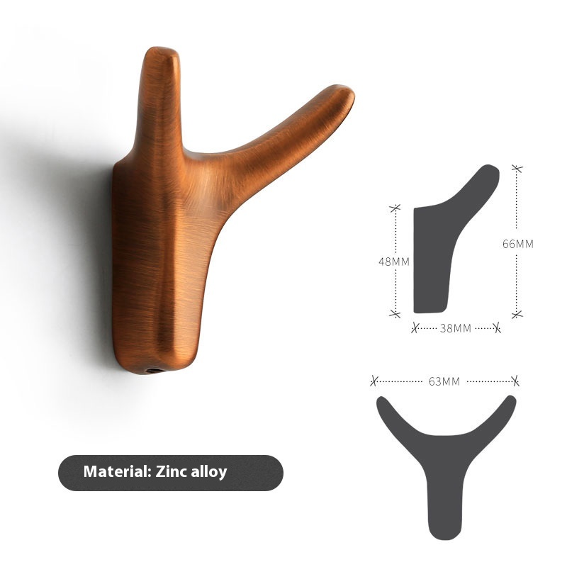 Nordic Horn Clothes Bathroom Closet Door Wall-mounted Hook